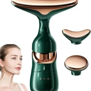 3-in-1 Face, Neck & Eye Massager – Portable Facial Massage Roller for Skin Care & Relaxation ( green, OS )