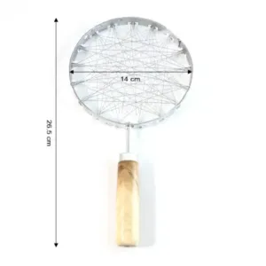 Stainless Steel Wire Skimmer – Heat-Resistant Wooden Handle ( default, OS )