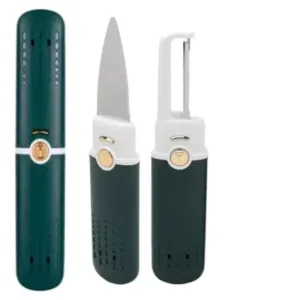 2 in 1 Kitchen Knife with Vegetable Peeler, Multipurpose Cutting & Peeling Tool ( multicolor, OS )