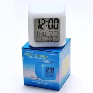 7 Color Change Digital Clock with Temperature Display ( multicolor, OS )
