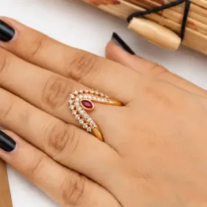 Premium Quality Micro Plated AD Stone Ring for Women and Girls ( default, OS )
