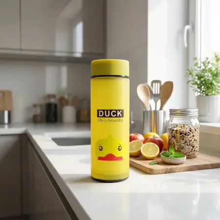 8gUKXHjPBNKKQkOvlYFwonuHqcUtG0d5yxv5xP7r.webp Duck Design Frosted Glass Water Bottle | Leakproof Reusable Kids & Travel Bottle (500ml) ( default, OS )
