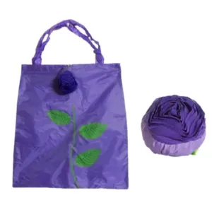 Foldable Nylon Shopping Bag (Rose Design): Reusable, Eco-Friendly (1 Pc) ( default, Standard ).