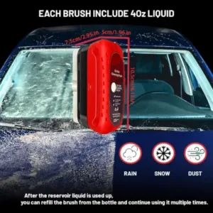 Car Glass Oil Film Cleaning Brush for Windshield and Window Cleaning, Multifunctional Glass Cleaner Tool, Red & Blue, 1 Pc ( red, OS )