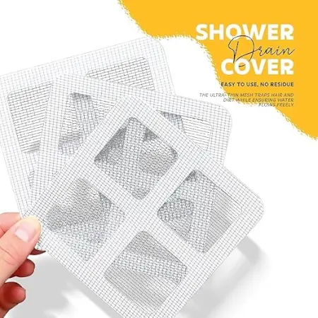 DBAyHacciKXz3OWdhDDr4J3V93mc6QgDYFaRAQ6J.webp 10 Pcs Shower Drain Mesh Stickers | Disposable Hair Catcher Drain Covers | Bathroom Floor Drain Filter for Sink, Bathtub, Laundry & Kitchen ( default, OS )
