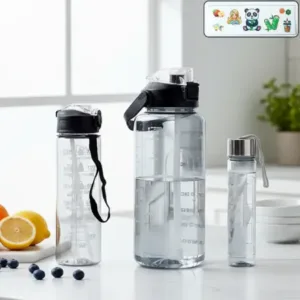 3 in 1 Multipurpose Water Bottle Set 2000 ML 900 ML 500 ML Combo ( default, OS )