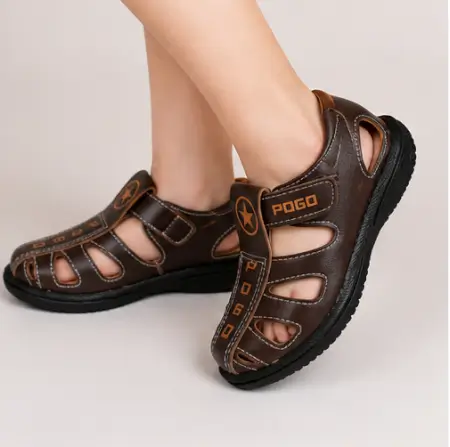 MThIO5605Z5GDJsSDQKcq55hDSE9XEmYVQOKBeRc-9.webp Kids Sandals for Boys & Girls – Lightweight Comfortable Casual Sandals with Soft Footbed & Velcro ( brown, 9-10 Years )