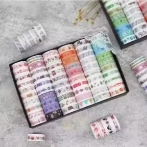 Crafty Cuddle 10-Roll Decorative Masking Tape Set – Washi Tape for Gift Wrapping, DIY, and Craft Projects. ( default, Standard )