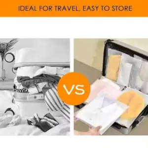 17-Piece Travel Organizer Packing Bags Set for Men & Women – Luggage, Laundry, and Clothes Pouches (Small, Medium, Large, XS). ( white, Free Size ).