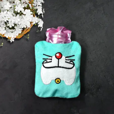 STnohmtFNLoI2hoC0mIZdEIwZBHiPwy2utRNmF5G.webp Doremon Cartoon Small Hot Water Bag with Cover for Pain Relief ( default, SMALL )
