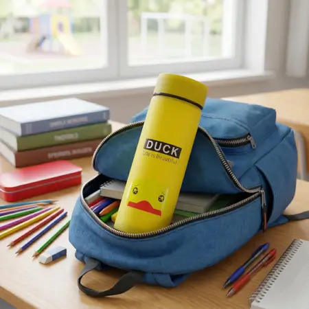 SrkXy2w0cWulyo8P45fRlePXNoH6nuHW88vxC9Gt.webp Duck Design Frosted Glass Water Bottle | Leakproof Reusable Kids & Travel Bottle (500ml) ( default, OS )