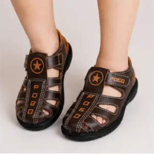 Kids Sandals for Boys & Girls – Lightweight Comfortable Casual Sandals with Soft Footbed & Velcro ( brown, 3.5-4 Years )