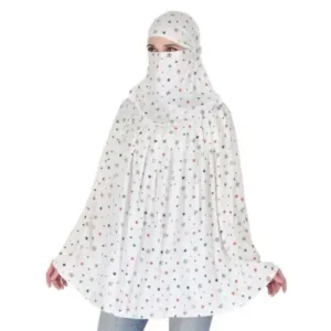 Cotton Long Scarf Cum Mask Universal Size/Usable for Vehicle Driver for Sunlight UV protection/White Printed Design, Universal Size For Girl & Women Cool Breathable Sun Protection (Multi Desi