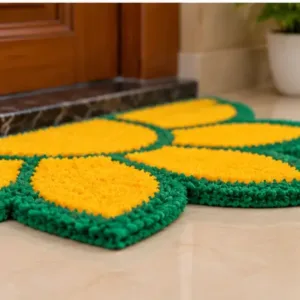 Half Rangoli Mat – 16 × 24 Inch Acrylic Decorative Rangoli, Pack of 1 ( default, OS )