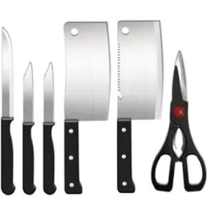 8 Piece Stainless Steel Kitchen Knife Set with Scissor, Peeler & Sharpener ( default, Standard )