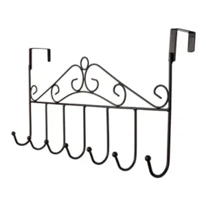 Over The Door Hanger Rack 7 Hooks Decorative Organizer Hook Rack Stylish Door Hanger Door Hook Hangers with 7 Hooks, Metal Hanging Rack for Home Office Use ( default, Standard ).