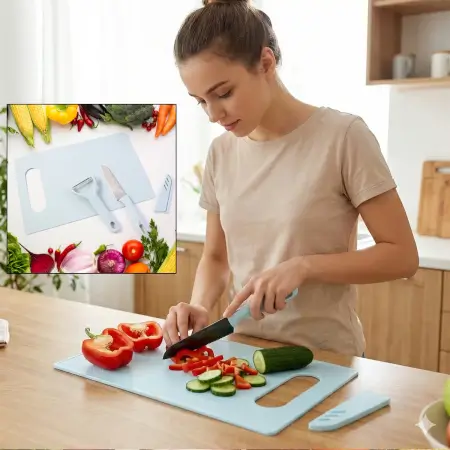 fPWIQ69OMjnpQ0Q3hPuBzITAp8BhOLgpaNgwOmtO.webp 3 in 1 Kitchen Knife & Chopping Board Set with Vegetable Peeler for Daily Cooking ( default, OS )