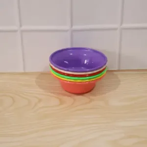 Plastic Serving Bowl Set – Unbreakable Multicolor Snack & Dessert Bowls for Kitchen, Dining & Everyday Use (Set of 6) ( multicolor, OS )