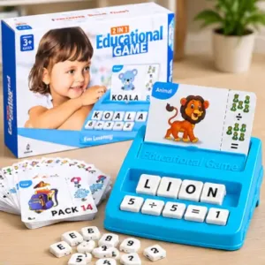 2 in 1 Educational Flash Card Matching & Spelling Brain Game for Kids ( multicolor, OS )