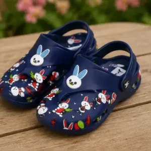 Kids Flip Flop Sandals Cartoon Bunny Print Lightweight Non Slip Waterproof Slippers for Boys and Girls ( blue, 12-18 Months )