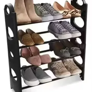 Multi-Purpose 4 Layer Plastic Shoe Rack Detachable Open Book Shelf ( default, OS )