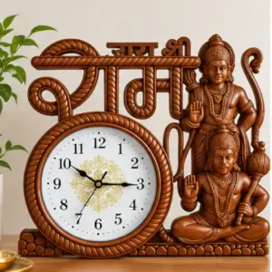 Designer Stylish Hanuman Ji Wall Clock with Jai Shree Ram – 25 cm Analog Clock ( default, OS )