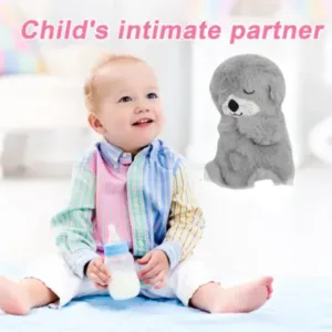 Portable Breathing Teddy Bear Soft Toy Plush Sound Machine, Baby Gift with Music, Lights & Breathing Motion Infant Toys for Newborns, Soft Breathing Stitch Teddy ( default, OS )