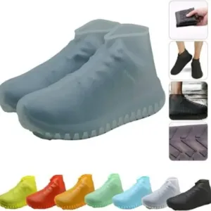 Waterproof Shoe Cover L Size for Outdoor, Rain Protection and Travel, Blue, 1 Pair ( multicolor, OS )