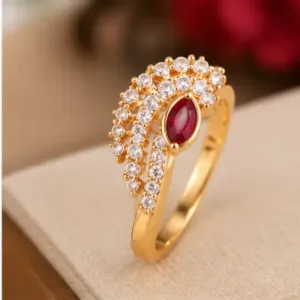Premium Quality Micro Plated AD Stone Ring for Women and Girls ( default, OS )