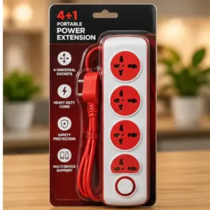 High Quality 7-Socket Extension Board with On/Off Switch and 4 Meter Wire ( default, OS )