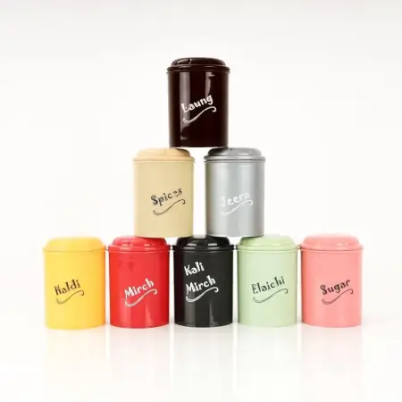 8392sc50S0KYppYhSBu9nRzb3th22szAXlFOA3t1.webp Pack of 8 Airtight 250ml Plastic Storage Containers – Unbreakable Spice Jars for Masala, Mirchi, Haldi & Jeera ( multicolor, OS )