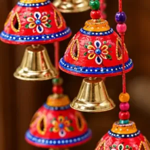 Handmade Multicolor Pampam Wind Chimes – Decorative Wall Hanging Set of 2 ( default, OS )