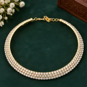 Trendy Women’s Choker Set – Silver Plated Alloy Necklace ( default, OS )