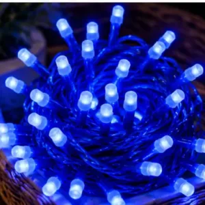 Fancy Rice Lights – 36 LED Warm White String Light, 12 Meter ( blue, OS )