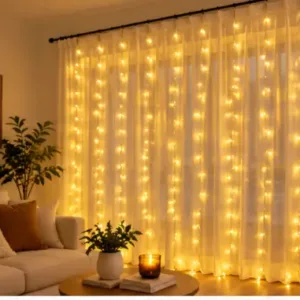 Fancy Rice Lights – 36 LED Warm White String Light, 12 Meter ( yellow, OS )