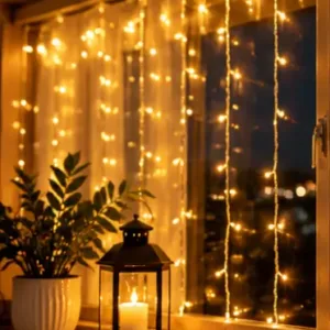 Fancy Rice Lights – 36 LED Warm White String Light, 12 Meter ( yellow, OS )