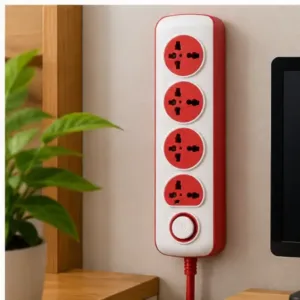 High Quality 7-Socket Extension Board with On/Off Switch and 4 Meter Wire ( default, OS )