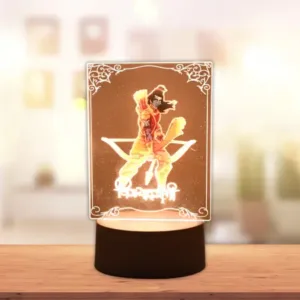 Lord Shree Ram 3D LED Night Lamp – Soft White USB-Powered Devotional Light ( default, OS )
