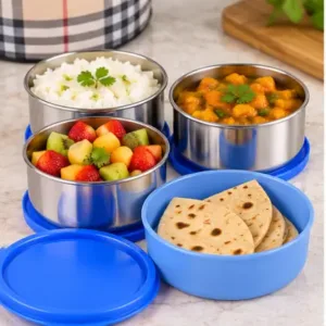 Topware Testy-4 Stainless Steel Lunchbox Set 1000ml with Insulated Bag ( blue, OS )