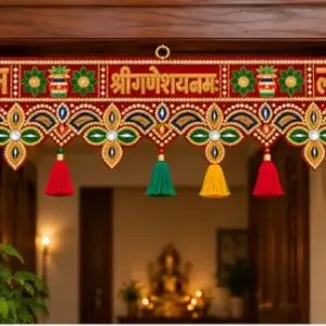 Multicolor Door Hanging Toran – Traditional Festive Entrance Decoration ( default, OS )