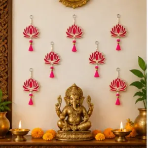 Handmade Pink Lotus Wall Hangings for Home Decoration ( default, OS )